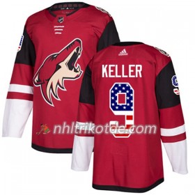Arizona Coyotes Trikot Clayton Keller 9 Adidas 2017-2018 Rot USA Flag Fashion Authentic - Herren